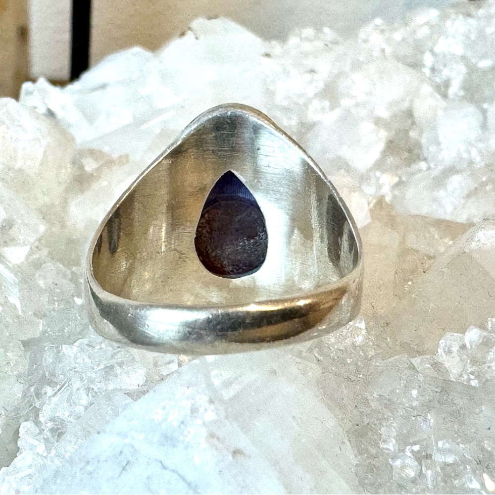 Charoite Teardrop Shield Ring - image 4